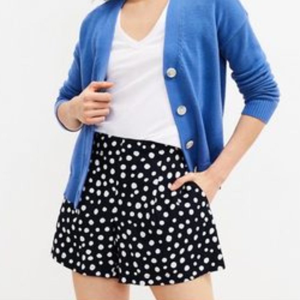 Pleated Pull On Shorts In Zoo Dot - Picture 1 of 5